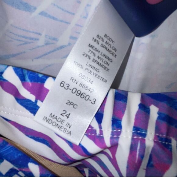 Swimsuits For All Tropical Print 2 Piece Tankini Swimsuit - Picture 5 of 6